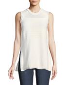 Sleeveless Open-stitch Yoke