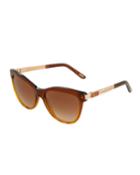 Square Acetate/metal Jeweled