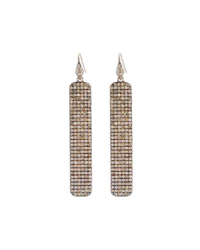 Textured Diamond Pav&eacute; Earrings