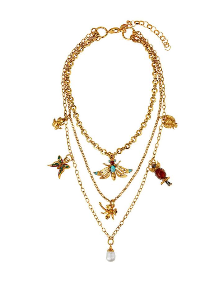 3-strand 7-charm Necklace