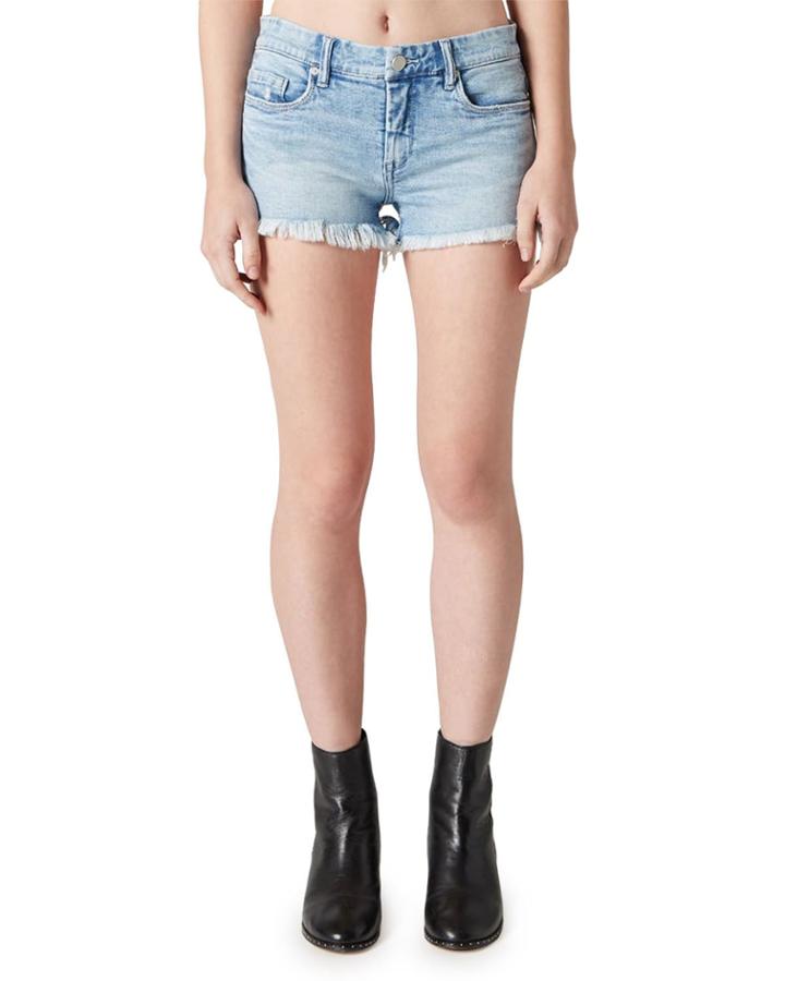 Cutoff Mid-rise Fringe Denim Cutoff