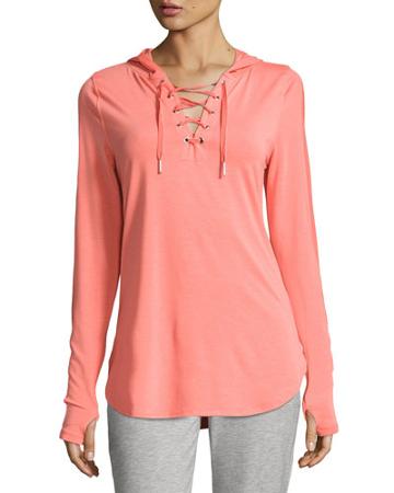 Hooded Monili-beaded Pullover