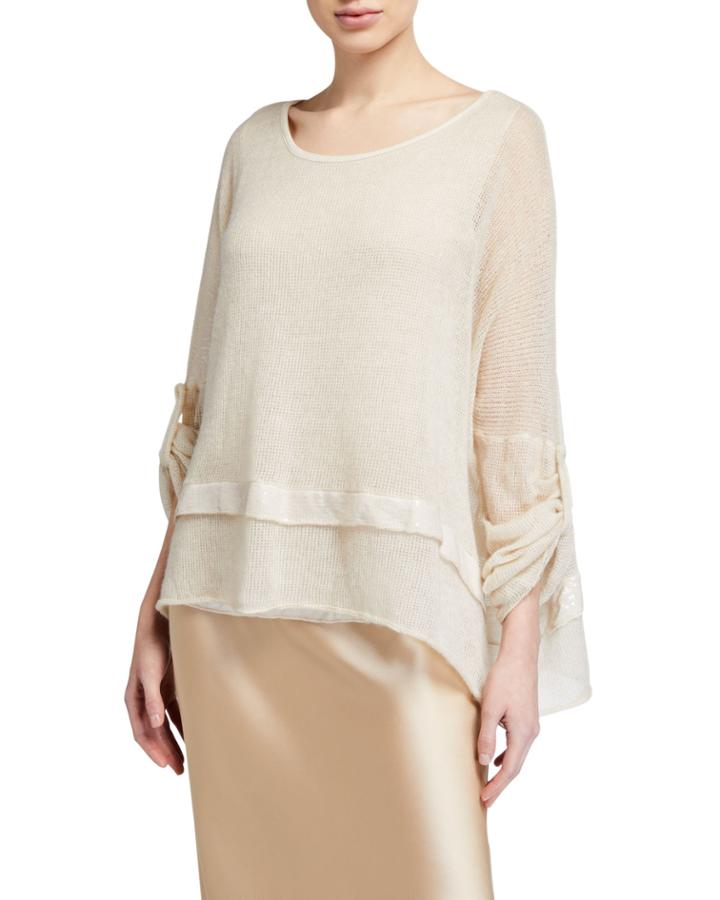 Sequin Trim Wool-blend