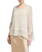 Sequin Trim Wool-blend