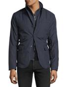 Double-closure Hybrid Quilted Jacket