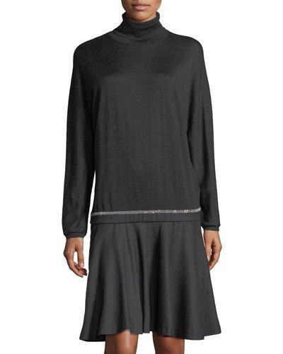 Cashmere-silk Turtleneck Dress