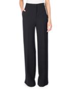 Rickrack Tuxedo-stripe Wide-leg Pants