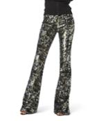 Camo Sequined Flare Pants