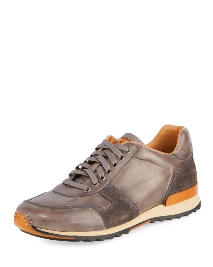 Men's Retro Leather Running