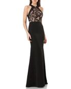 Lace-bodice Halter-neck Gown