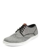 Nick Wing-tip Lace-up Sneaker, Black Chambray