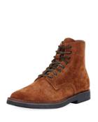 Arden Suede Lace-up Boot, Brown
