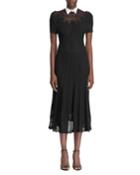 Handknit Crocheted Dress With