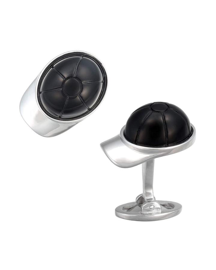 Jockey Hat Onyx Cufflinks