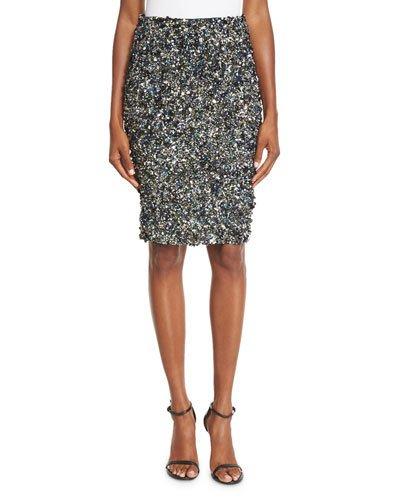 Mosaic Sequin-embellished High-waist