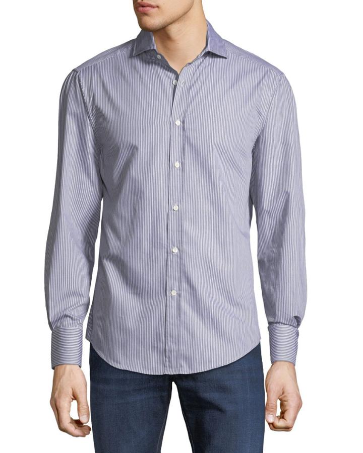 Men's Striped Twill