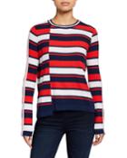 Striped Uneven-hem