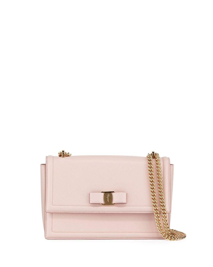 Vara Leather Chain Flap Bag
