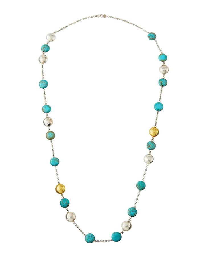 Limited Edition Long-station Necklace, Turquoise