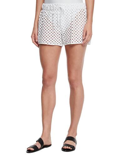 Netting Gathered Crochet Coverup