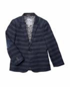 Boy's Striped Professor Blazer W/ Elbow Patches,