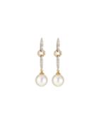 Belpearl 18k Diamond & Pearl Link Drop Earrings, Women's
