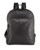 Zip-top Leather Backpack