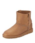 Classic Unlined Mini Booties, Gold