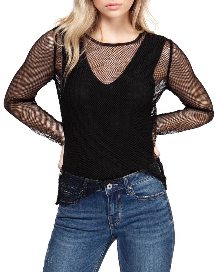 Long-sleeve Fishnet