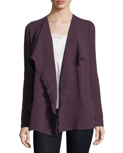 Mixed-rib Cascade Cardigan