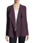 Mixed-rib Cascade Cardigan
