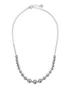 Gray Pearl & Chain Necklace