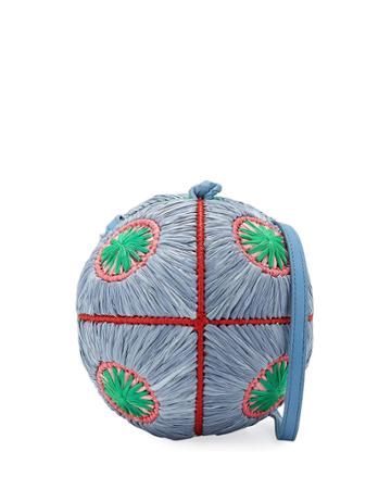 Saba Straw Sphere Crossbody Bag