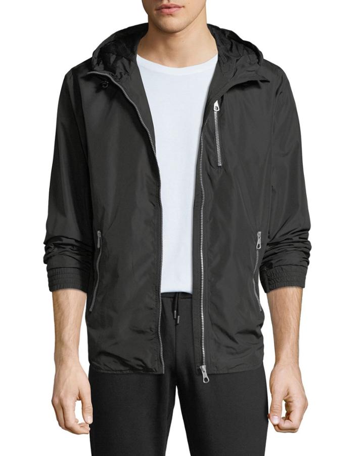 Men's Zip-pocket Hooded Track Jacket