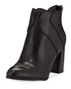 Tabby Leather Block-heel Booties