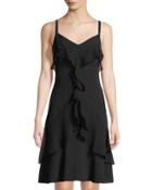 Sleeveless Ruffle-front