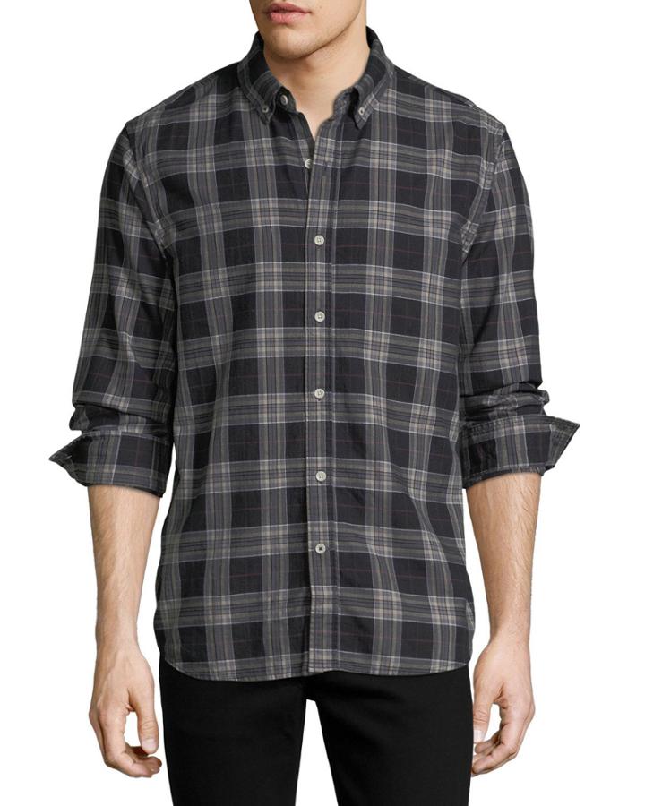 Jimmy Button-down Twill Plaid