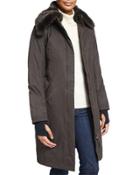 Lady Taylor Coat With Removable Fur Collar