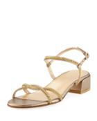 Overriding Low-heel Washed Leather Chain