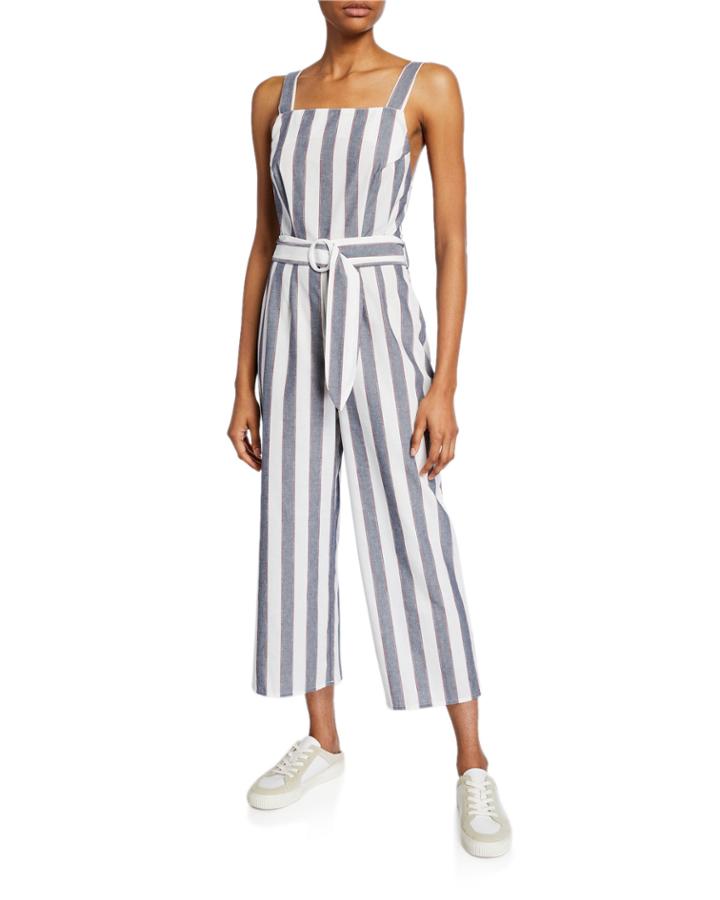 Sequence Stripe Sleeveless Jumpsuit