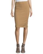 Seamed Stretch-cotton Pencil