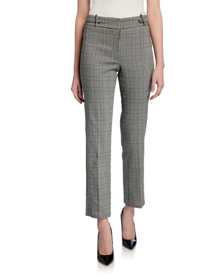 Houndstooth Classic Skinny-leg Pants