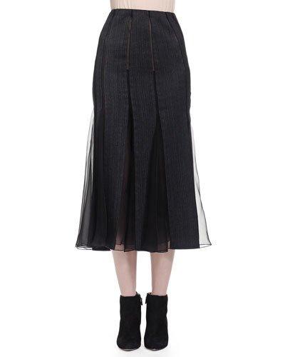 Pieced Chiffon-paneled