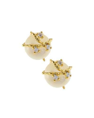 Mother-of-pearl Vine Post Earrings