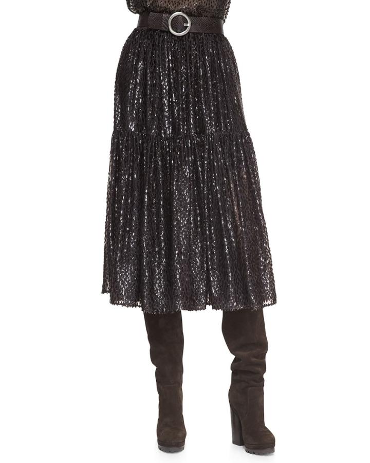 Tiered Velour Peasant
