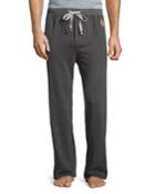 Psycho Bunny Drawstring Thermal Lounge Pants, Granite, Men's,