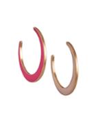 Reversible Enamel Hoop Earrings