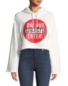 Cropped Logo Sweatshirt Hoodie