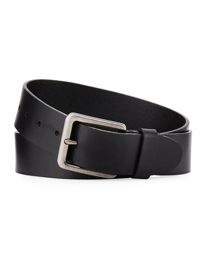 Men's Cut Edge Leather Casual Belt