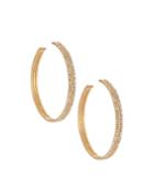Crystal Hoop Earrings, Gold